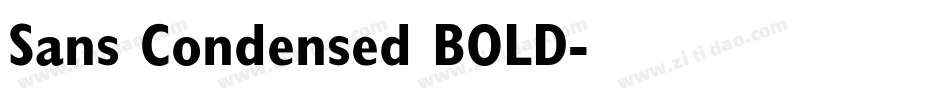 Sans Condensed BOLD字体转换